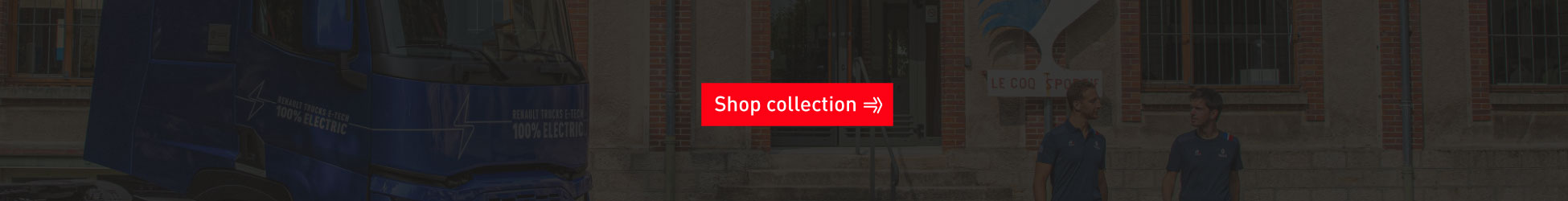Shop collection with red button image Le Coq Sportif